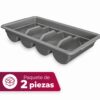 Charola para Cubiertos Sablón 800CU con 3 Divisiones Paquete 2 piezas