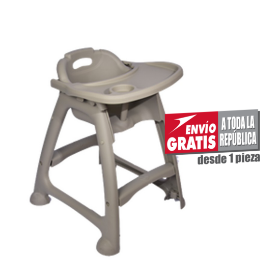 Silla para Bebé con Mesa Abatible AF-122601A Gris Claro
