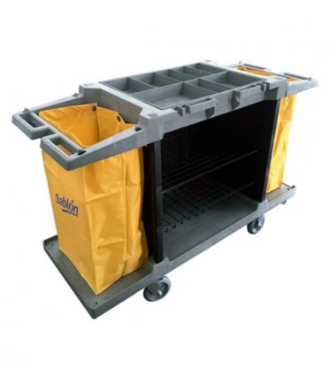 Carrito Multifuncional Sablón 834GR con Doble Bolsa para Camarista