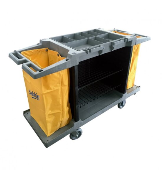 Carrito Multifuncional Sablón 834GR con Doble Bolsa para Camarista