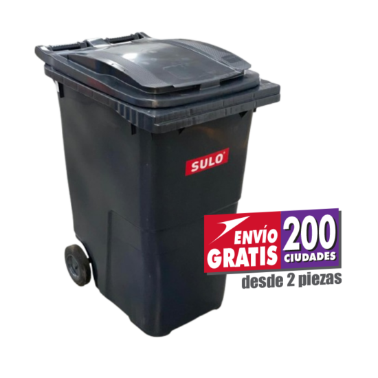 Contenedor de Basura 360 Litros SULO Negro