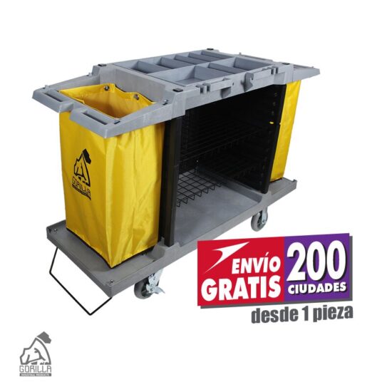 Carro Hotelero Doble Bolsa sin Puertas Gorilla AF-08159