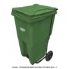 Bote de basura 240 Lts Sablón con pedal color verde