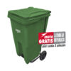 Bote de basura 240 Lts Sablón con pedal color verde