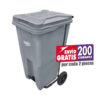 Bote de Basura 240 Lts Sablón con Pedal Color Gris 8344GR