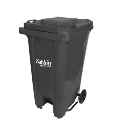 Bote de Basura 240 Lts Sablón con Pedal Color Gris 8344GR