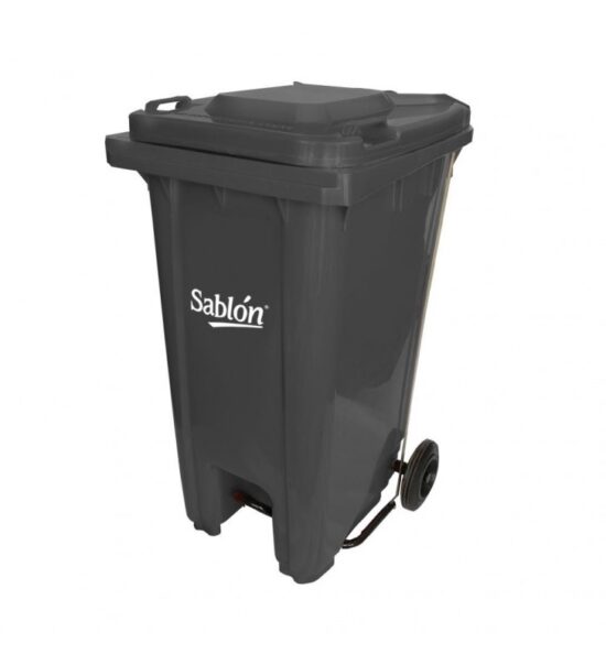 Bote de Basura 240 Lts Sablón con Pedal Color Gris 8344GR