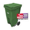 Bote Sablón 240L Verde con Pedal 8356VD