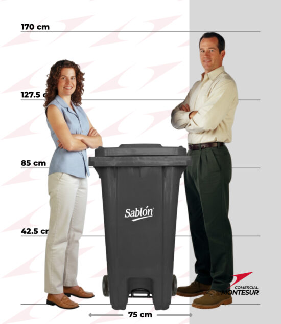 Bote de basura 240 Lts Sablón con pedal