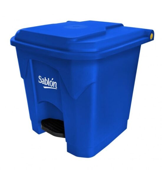 Bote de basura de 30 litros con pedal marca Sablón