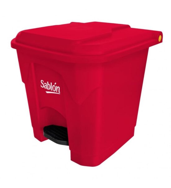 Bote de basura de 30 litros con pedal marca Sablón