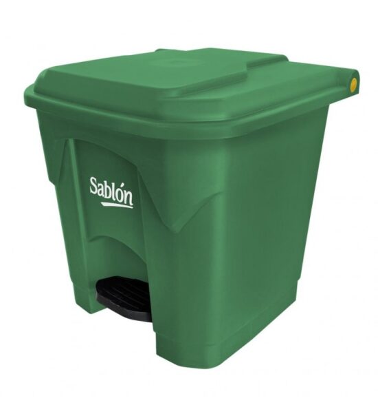 Bote de basura de 30 litros con pedal marca Sablón