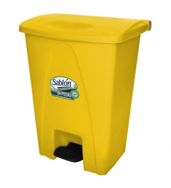 Bote de basura con pedal de 80 litros marca Sablón