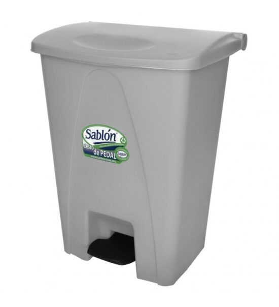 Bote de basura con pedal de 80 litros marca Sablón