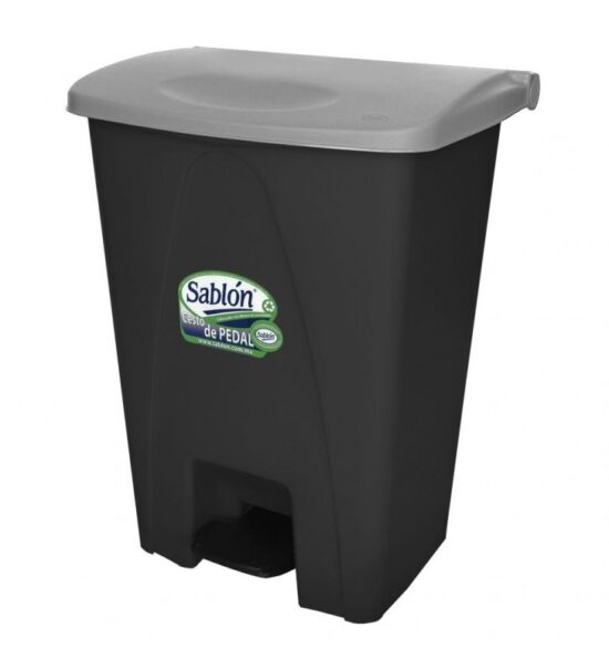 Bote de basura con pedal de 80 litros marca Sablón