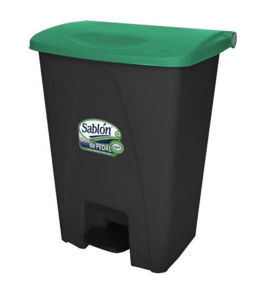 Bote de basura con pedal de 80 litros marca Sablón