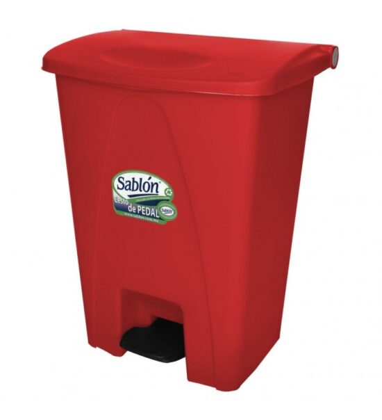 Bote de basura con pedal de 80 litros marca Sablón