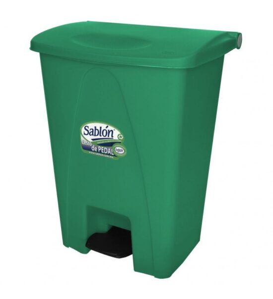 Bote de basura con pedal de 80 litros marca Sablón