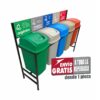 Estación de Reciclaje Sablón con 5 Botes de Basura de 65 Litros c/u PL-S789565L