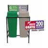 Estación de Reciclaje Sablón con 2 Botes de Basura de 80 Litros c/u PL-S787280L