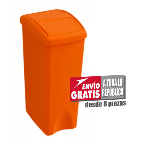 Bote de Basura Estra de 53 Litros Naranja