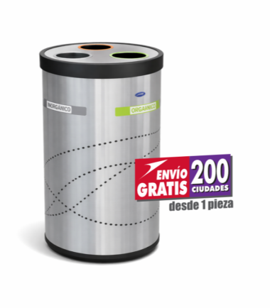 Bote Jumbo Reciclable 3 divisiones Art Center 150 litros 663211