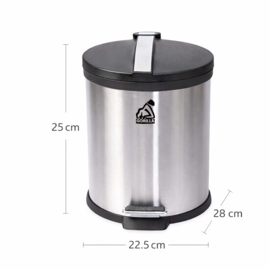 Bote de Pedal Redondo de Acero Inoxidable 5 Litros B09-5LP