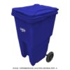 Bote de Basura 240L Sablón con Ruedas Azul