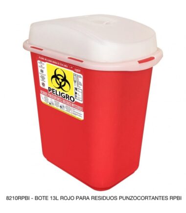 cesto para punzocortantes RPBI 13 litros