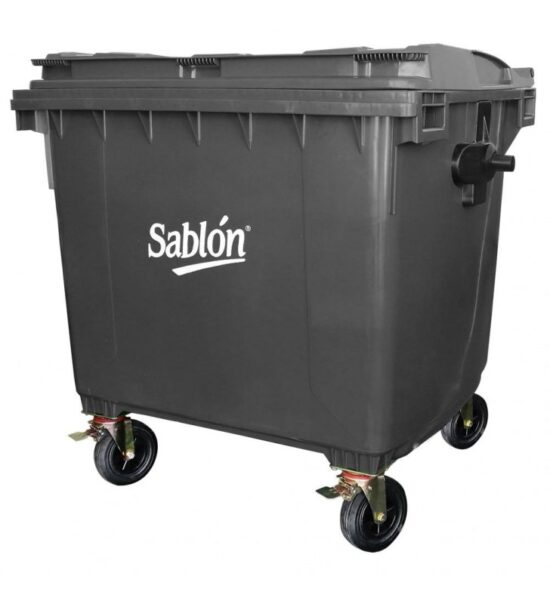 contenedor de basura 1100 litros gris Sablón 8634GR