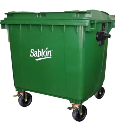 contenedor de basura 1100 litros verde Sablón 8636VD