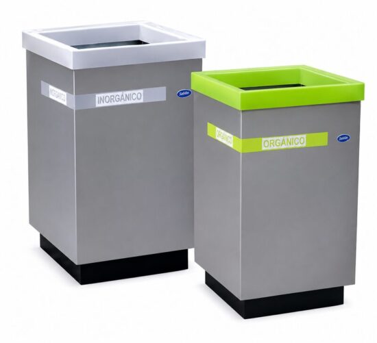 Basurero Ecológico Cubo Grande Balancín Acero Inoxidable 110 Litros Art Center 660011