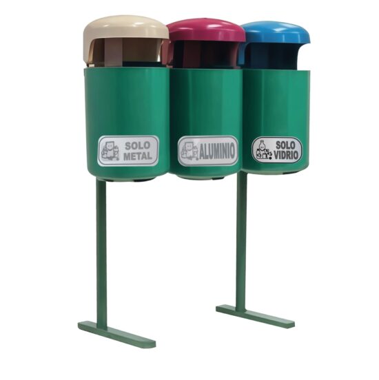 Papelera PA 30 Triple de Rotomoldeo