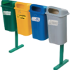 Papelera PA 50 Cuádruple de Rotomoldeo