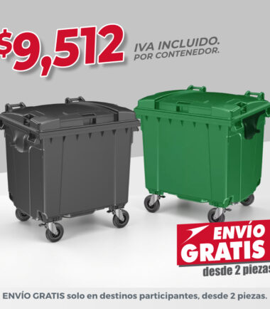 Paquete de 2 Contenedores de Basura SULO 1100 Litros