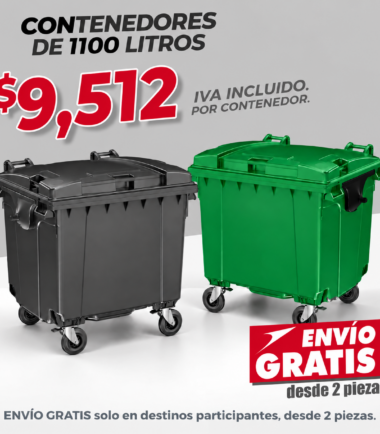 Paquete de 2 Contenedores de Basura SULO 1100 Litros