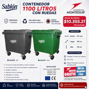 Contenedores de 1100 litros Sablon 