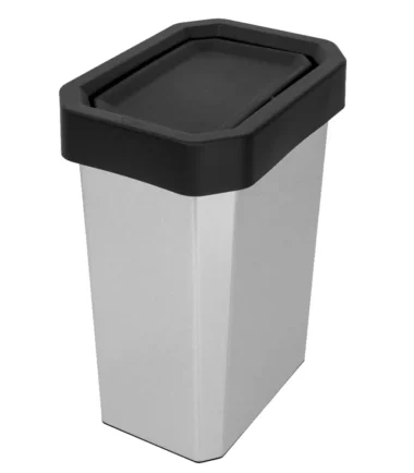 Bote de Basura EstraBins Vaivén 10 Litros Metalizado