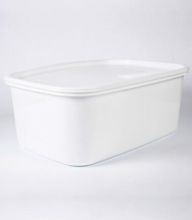 Recipiente Plus Rectangular 16L Blanco para Congelación Estra