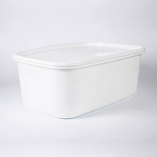 Recipiente Plus Rectangular 16L Blanco para Congelación Estra