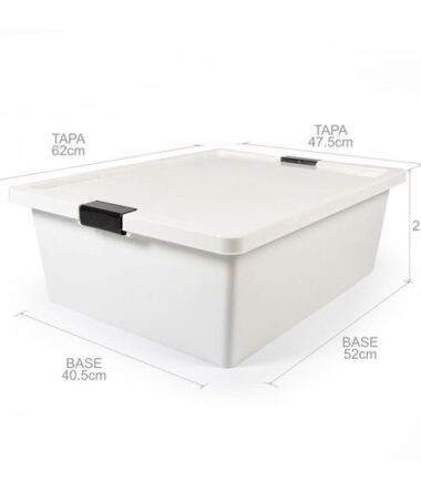 Recipiente con Broches 37 Litros para Congelación Estra blanco 4-1043090